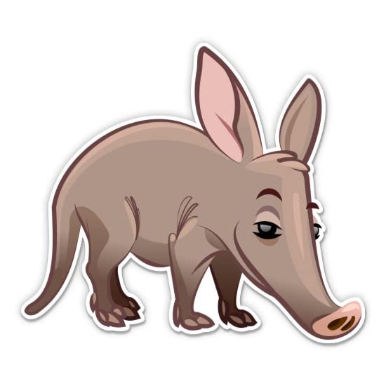 Aardvark - 3" Vinyl Sticker - for Car Laptop Water Bottle Phone - Waterproof Decal