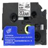 LM Tapes - Premium 1" (24mm) Black on Matte Clear Compatible TZe P-Touch Tape for use with Brother PT-2700, PT2700, PT-2710, PT2710 Label Maker Includes Tape Size/Color Guide. view 2