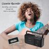 G Keni Portable Cassette Player Boombox AM/FM Radio Stereo, Casette Tape Player Recorder with Earphone Jack Battery Operated or AC Powered view 3