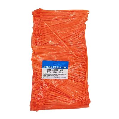 SYD 4 Inch length, 18lb Small size Self Locking Nylon Cable Zip Ties -1000 Piece (orange)