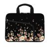 11.6-12.2 Inch Laptop Sleeve Case - Chromebook, Ultrabook, Notebook, Tablet Neoprene Handle Case for Men Women - Two Pockets Fit Apple MacBook Air, Samsung, Acer, HP, DELL (Flowers) view 2