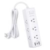 Clear Power 9-Outlet Surge Protector Power Strip with 3 USB Ports(1 USB-C), 5ft Power Cord, Flat Plug, Multi Outlets on 3 Sides, Desktop Charging Station, White, DC3S-1109-DC view 1