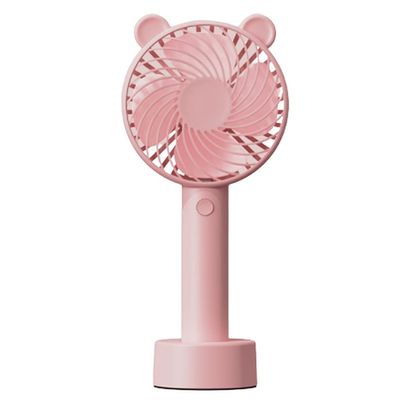 DFDFSFG Small Mini Fan,Small Desk Mini Fan,Portable Handheld USB Fan with 3 Speed Strong Wind for Bedroom Outdoor Activity,Office Strong Airflow (Color : Girly Pink, Size : 2000mAh)