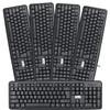 MTG Wired Computer Keyboard, Basic Keyboard - with 5ft USB-A Cable, 104-keys, Foldable Legs Compatible with Windows, PC and Laptop (Pack of 5) only Keyboard view 1