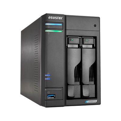 Asustor Lockerstor 2 Gen2 AS6702T - 2 Bay NAS, Quad-Core 2.0 GHz CPU, 4x M.2 NVMe slots (PCIe 3.0), Dual 2.5GbE, 4GB DDR4 RAM, Network Attached Storage (Diskless)
