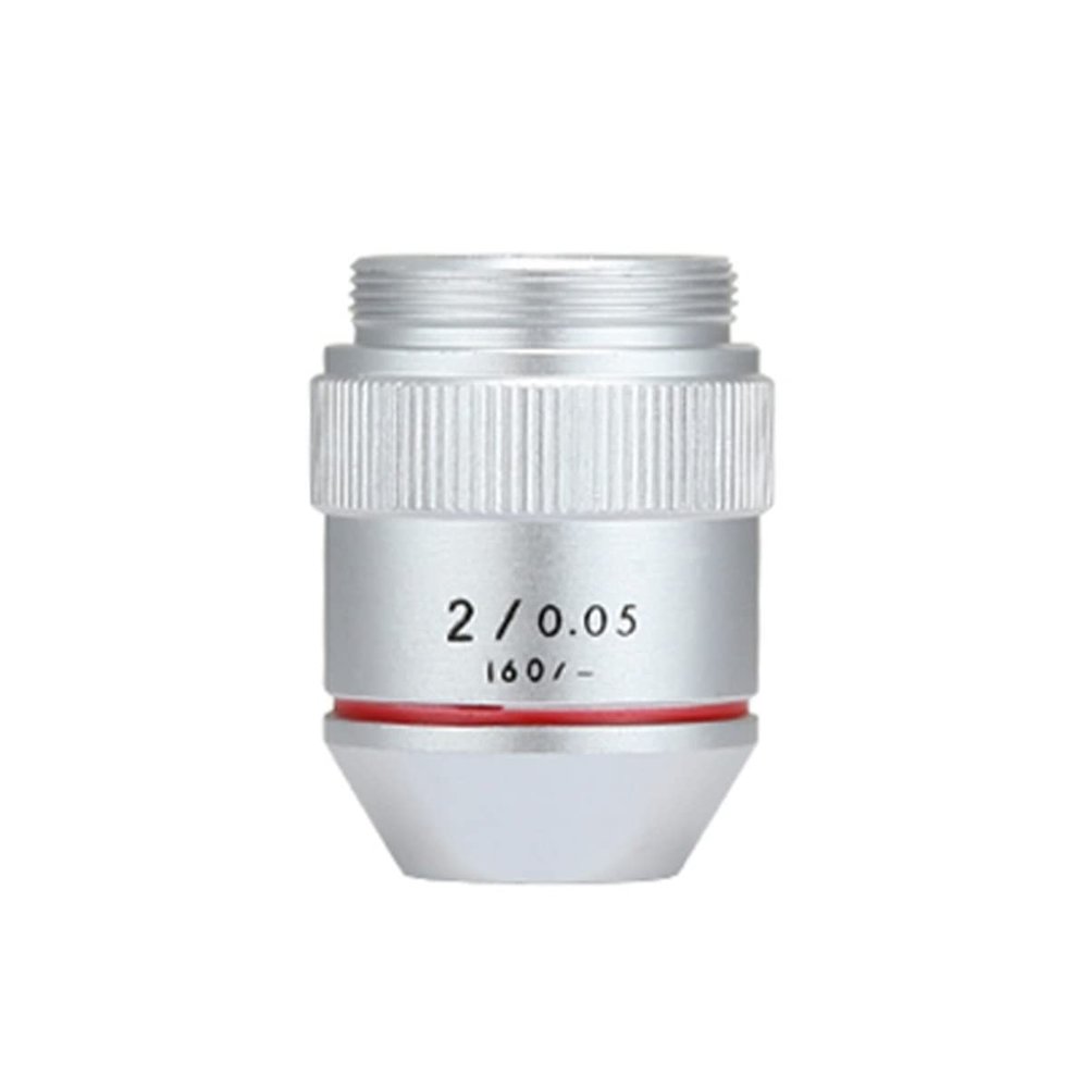 TYZK Microscope Kit Objective Lens Microscope 1x 2X Infinity Objective Lens Microscope Accessories Microscope Lens Adapters (Color : 2X 160)