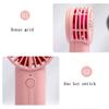 DFDFSFG Small Portable Mini Fan,HandheldDesk Mini Fan,USB Cooling Fan,Mini Handheld Fan, for Travel Office Room Household Mini Fan Strong Airflow (Color : White) view 3