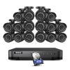 ANNKE 16CH 1080P Security Camera System Outdoor with 4TB Hard Drive, H.265+ 16Channel 5 in 1 CCTV DVR with 16PCS 1920TVL Surveillance Cameras, 100ft Night Vision, Motion Detection,Remote Access view 1