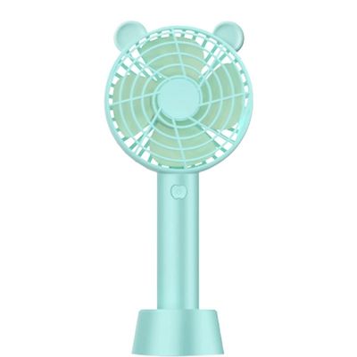 DFDFSFG Small Mini Fan,Small Desk Mini Fan,Portable Handheld USB Fan with 3 Speed Strong Wind for Bedroom Outdoor Activity,Office Strong Airflow (Color : Blue, Size : 2000mAh)
