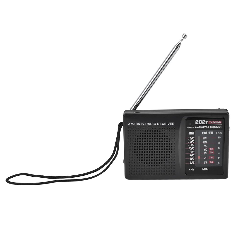 R-202T Audio - Portable AM/FM/TV Band for Indoor/Outdoor Use with External Headphones