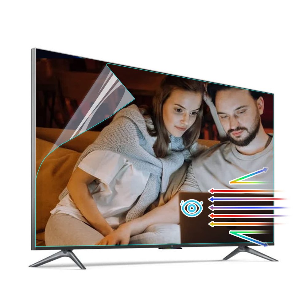 KIOP Anti Glare Out Blue Light Multi-Function TV Screen Protector for 50 Inch Multi-Function Matte TV Screen Protector Film,50" Narrow Frame