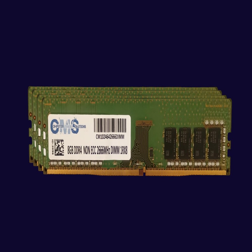 CMS 32GB (4X8GB) DDR4 21300 2666MHz Non ECC DIMM Memory Ram Upgrade Replacement for ASRock Motherboard B560M Pr/ac, B560M Steel L Legend, Fatal1ty X399 Professional Gaming, IMB-1313 - D71