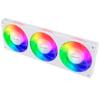 Akasa Vegas A36, White 360mm aRGB Integrated Square Frame Fan, Addressable RGB Motherboard Sync, Anti-Vibration Rubber Pads, PWM Control Fan for Computer Case and CPU Liquid Cooler, AK-FN113-WH view 1