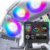 Akasa Vegas A36, White 360mm aRGB Integrated Square Frame Fan, Addressable RGB Motherboard Sync, Anti-Vibration Rubber Pads, PWM Control Fan for Computer Case and CPU Liquid Cooler, AK-FN113-WH view 3