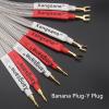 Fever grade OCC silver-plated speaker cable hifi micro-space audio cable Banana plug-Y plug Banana plug-Banana Y-Y (Color : Banana plug-Y plug, Length : 8M) view 2