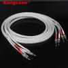 8ag 8N OCC Silver-Plated HiFi Speaker Cable High Performance Speaker Amplifier Sound Connecting Cable Y-Y/Banana-Y etc (Color : Banana Plug-Banana, Size : 1.5m) view 2