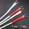 8ag 8N OCC Silver-Plated HiFi Speaker Cable High Performance Speaker Amplifier Sound Connecting Cable Y-Y/Banana-Y etc (Color : Banana Plug-Banana, Size : 1.5m) view 3