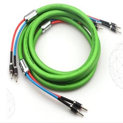 Fever SP-6008Ag OCC Silver-Plated HiFi Speaker Center Cable Amplifier Speaker Cable AV Audio Cable (Color : 1pcs Y Plug-Y Plug, Length : 4 m)