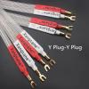Fever Grade OCC Silver-Plated Speaker Cable HiFi Micro-Space Audio Cable Banana Plug-Y Plug Banana Plug-Banana Y-Y (Color : Y Plug-Y Plug, Length : 1.5m) view 2