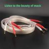 Fever Grade OCC Silver-Plated Speaker Cable HiFi Micro-Space Audio Cable Banana Plug-Y Plug Banana Plug-Banana Y-Y (Color : Y Plug-Y Plug, Length : 1.5m) view 3