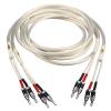 One Pair HiFi Silver-Plated Speaker Cable Hi-end 5N OCC Speaker Wire for Hi-fi Systems Y Plug Banana Plug Speaker Cable (Color : B-B, Length : 1m) view 1