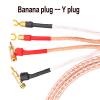 1 Pair Audio 12TC OCC high-end HiFi Gun-Shaped Gold-Plated R-Shaped Y-Shaped Shovel Banana Plug 24-core Speaker Cable (Color : Banana Plug-Y Plug, Length : 0.5m) view 2