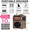 HanRongDa Radio, Bluetooth Speaker Support MicroSD Card, FM MW WB Shortwave Receiver with NOAA Alerts and Sleep Timer, Rechargeable Retro Digital Radios with Backlit and Alarm for Camping HRD701 view 2
