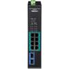 TRENDnet 10-Port Industrial Gigabit PoE+ Switch, WideTemperature Range -20  65C (-4  149F), DIN Rail Switch, 50-55V DC, 8 x Gigabit PoE+ Ports, 2 x Gigabit SFP Slots, TI-PGM102, Black view 2