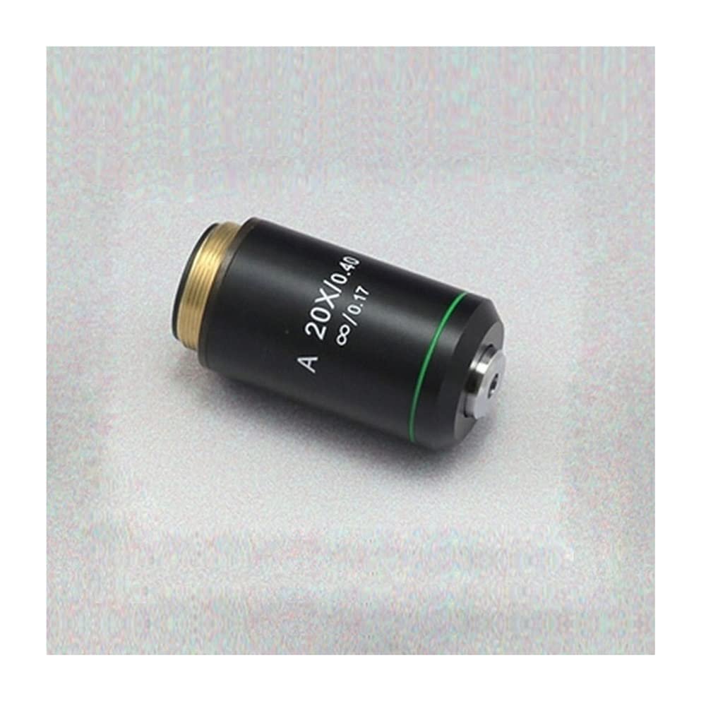 TYZK Microscope Kit Biological Microscope Achromatic Infinity Objective Len, Infinity System for Microscope, 4X 10X 20X 40X 60X 100X Microscope Lens Adapters (Color : 20X)