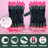 LAMPHOME Pink Valentine's LightsValentine's Day Decoration 150 Count 31.9ft UL Certified Mini Bulb String Light for Outdoor Christmas Garland Tree Garden Party Patio Wedding view 2