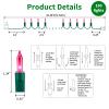 LAMPHOME Pink Valentine's LightsValentine's Day Decoration 150 Count 31.9ft UL Certified Mini Bulb String Light for Outdoor Christmas Garland Tree Garden Party Patio Wedding view 4