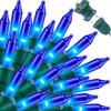 LAMPHOME Super-Bright Extendable Blue Christmas Lights Decoration 150Lights 31.9ft UL Certified Mini Bulb String Lights Set for Outdoor Christmas Tree Garden Holiday Party Patio Wedding Garland Decor view 1