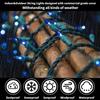 LAMPHOME Super-Bright Extendable Blue Christmas Lights Decoration 150Lights 31.9ft UL Certified Mini Bulb String Lights Set for Outdoor Christmas Tree Garden Holiday Party Patio Wedding Garland Decor view 4