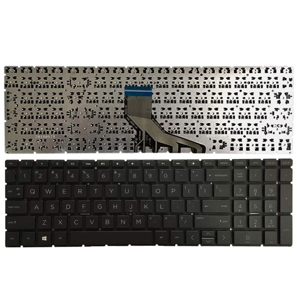 Laptop Replacement Keyboard Compatible for HP 15-CR 15-CR0079NR 15-CR0095NR 15-CR0064ST US Layout No Backlit (Black)