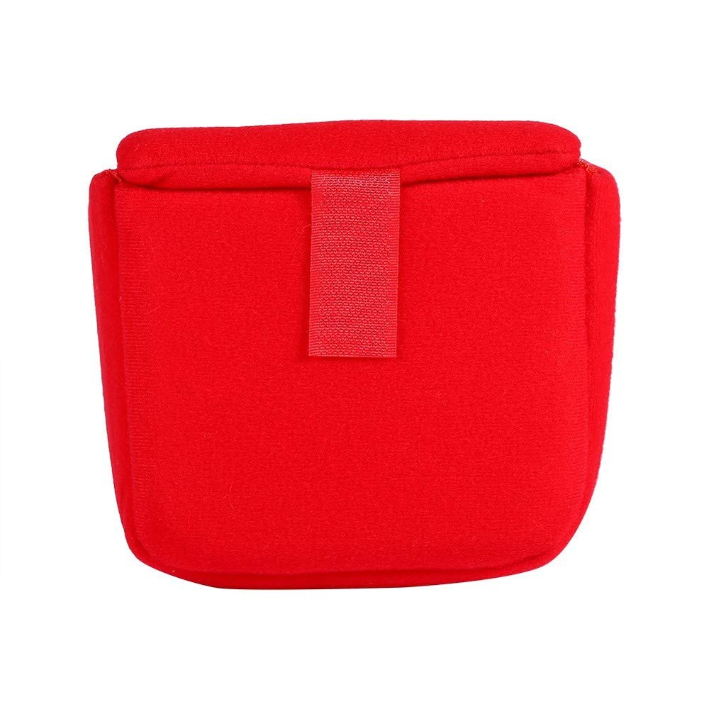 ASHATA DSLR Camera Bag, Water-Resistant DSLR SLR Camera Insert Bag Velvet Insert Camera Protective Bag Case for Women, Men(red)