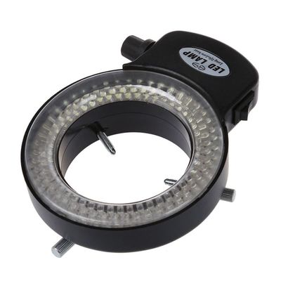 ZTBH Microscope Accessories Kit 144 LED miniscope Ring Light, 0-100% Adjustable miniscope Ring Light Microscope Slides (Color : Black)