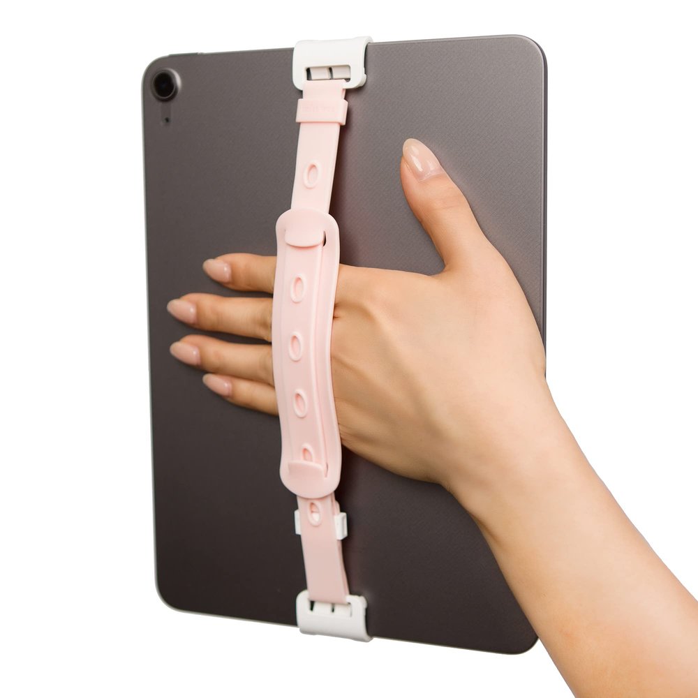 WiLLBee CLIPON Soft Max Mini (for 8.3~9 inch Device) eBook Reader Tablet Silicone Strap Hand Grip Finger Holder (Pink)