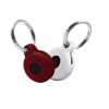 EXIEUSKJ Case for Tile Sticker (2022) 2-Pack. Small Bluetooth Tracker Cover,Remote Finder and Item Locator,Cat Collar Accessories,Shockproof Phone Finder Holder with Keychain,Wine Red White view 1