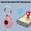 EXIEUSKJ Case for Tile Sticker (2022) 2-Pack. Small Bluetooth Tracker Cover,Remote Finder and Item Locator,Cat Collar Accessories,Shockproof Phone Finder Holder with Keychain,Wine Red White view 4