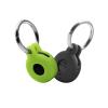Case for Tile Sticker (2022) 2-Pack. Small Bluetooth Tracker Cover,Remote Finder and Item Locator,Cat Collar Accessories,Shockproof Phone Finder Holder with Keychain,Green Black view 1