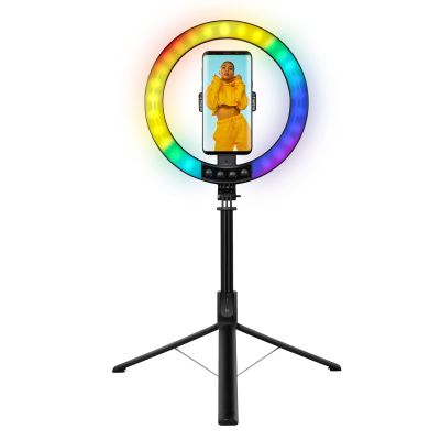 Logilink LED Ring Fill Light, Selfie Stick with Tripod, 25 cm, W128291208 (Stick with Tripod, 25 cm, Black)