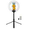 Logilink LED Ring Fill Light, Selfie Stick with Tripod, 25 cm, W128291208 (Stick with Tripod, 25 cm, Black) view 2