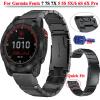 Metal Watchband Strap for Garmin Fenix 7 7S 7X 5X 5 6X 6Pro 3HR Easyfit Quick Release Stainless Steel Band Fenix7 Wrist Bracelet (Color : Black A, Size : 20mm Fenix 5S 6S Pro) view 2