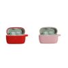 2 Pack Soft Silicone Protective Case Cover Compatible with Jabra Elite 4 Active, Protective Skin Sleeve with Carabiner (red+Pink) view 1