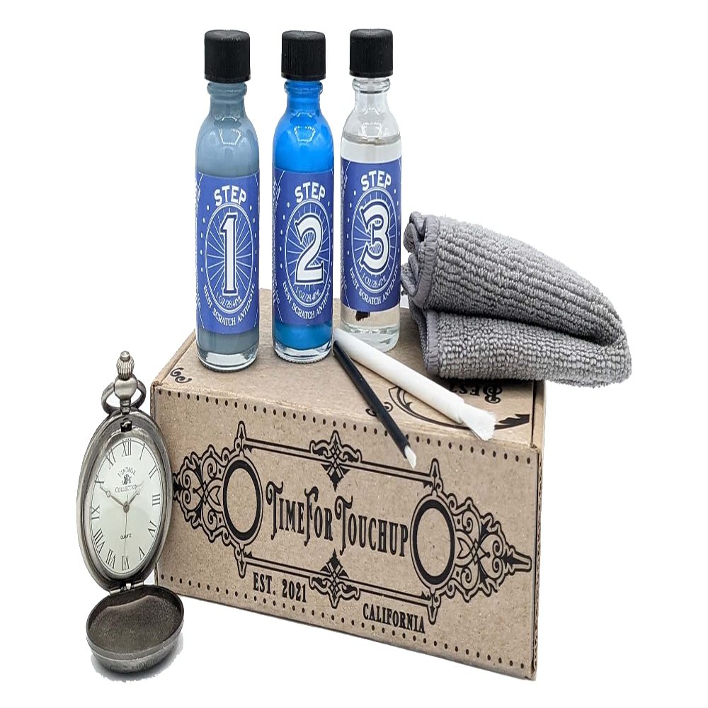 TimeForTouchUp The Complete Touch Up Kit Compatible With: Alfa-Romeo - All-Models : Quantum Silver Pearl 5073-3 x 1 oz bottle
