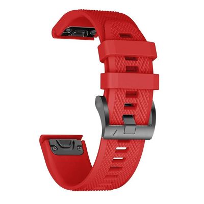 26 22mm Silicone Smart Watch Band for Garmin Fenix 7 7X 6 6X 6XPro 5X Plus 935 3HR Quick Release Easy Fit Straps Bracelet Correa (Color : Red, Size : 26mm Fenix 7X)