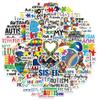 Autism Stickers |50 Pcs Autism Awareness Waterproof Vinyl Decals for Water Bottles Laptop Luggage Cup Computer Mobile Phone Skateboard Guitar Helmet Snowboard Dcor view 1