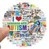 Autism Stickers |50 Pcs Autism Awareness Waterproof Vinyl Decals for Water Bottles Laptop Luggage Cup Computer Mobile Phone Skateboard Guitar Helmet Snowboard Dcor view 4