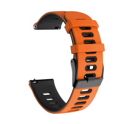 20 22mm Watchband for Garmin Venu 2 Sport Wristband Forerunner 645 245 55 158 Vivoactive 3 4 Silicone Bracelet Strap Venu 2 Plus Watchband (Color : Silver Yellow, Size : 22mm Universal)