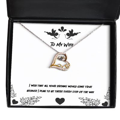 Inappropriate Wife, I Wish That All Your Dreams Would Come True Because I Plan, Useful Christmas Love Dancing Necklace for Wife